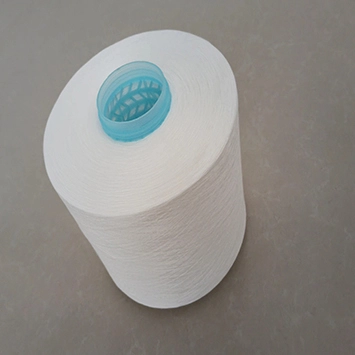 Fio de poliéster branco de fibra de poliéster virgem